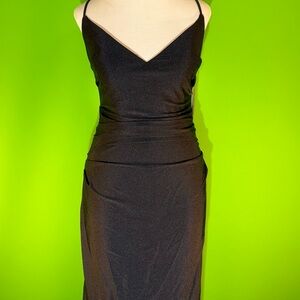 La Femme Elegant Black Dress
